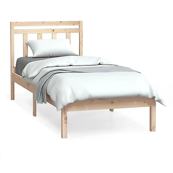 vidaXL Massivholzbett 75x190 cm 2FT6 Small Single1039188 günstig online kaufen