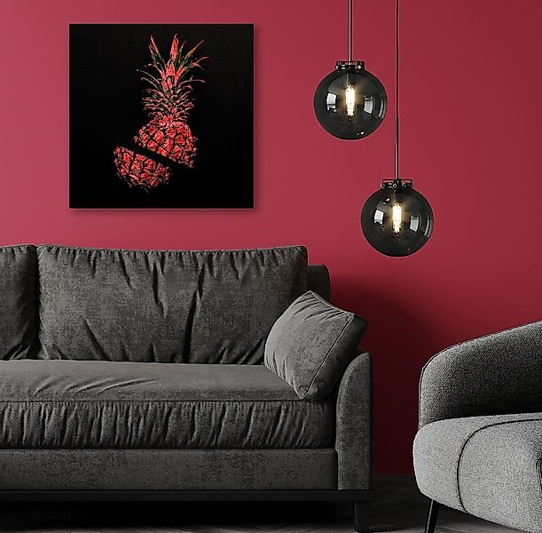 OTTO home Acrylglasbild "Ananas - Acrylbilder mit Blattgold veredelt" Anana günstig online kaufen