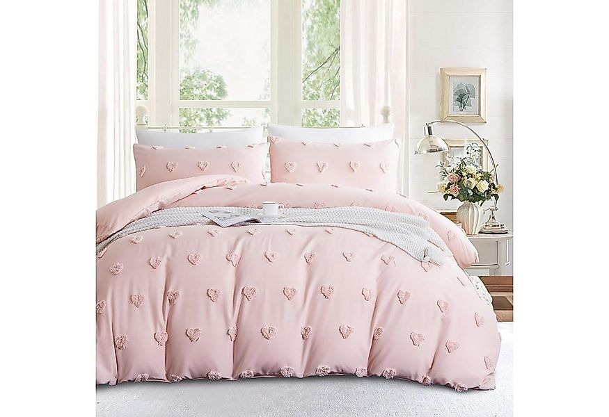 ibettertec Bettwäsche Böhmen Bettwäsche Getuftet Herz Boho Stickerei Shabby günstig online kaufen