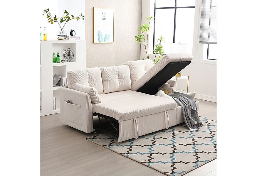 TavilaEcon Schlafsofa Vielseitiges 3-in-1, L-förmiges umwandelbares Sofa mi günstig online kaufen