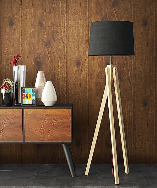 Newroom Vliestapete, Tapete Holzoptik Holztapete 3d günstig online kaufen