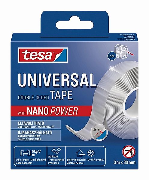 tesa Doppelklebeband Universal Tape mit Nano Power, doppelseitig transparen günstig online kaufen