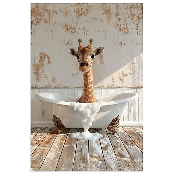 MuchoWow Poster Giraffe - Badewanne - günstig online kaufen