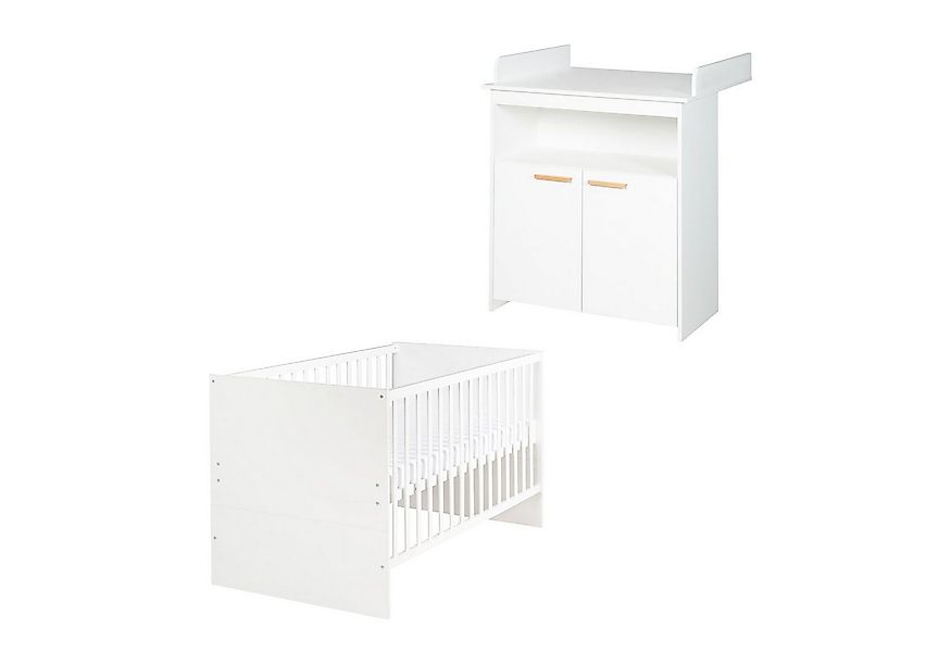 roba® Babymöbel-Set Anton 2-teilig, Gitterbett 70 x 140 cm und Wickelkommod günstig online kaufen