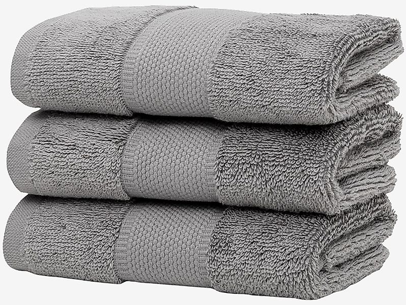 Wolkenfeld Gästehandtücher "Premium Low-Twist Baumwolle 550 g/m² – 3 Gästeh günstig online kaufen