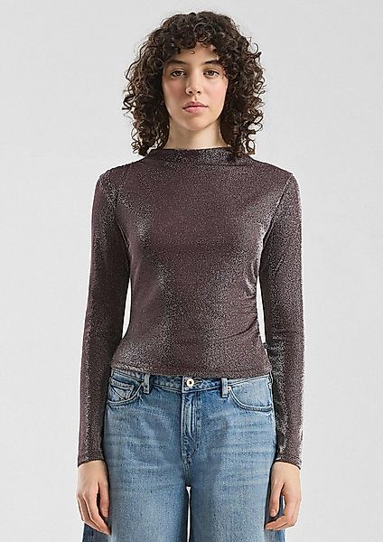 QS Langarmshirt T-Shirt Glitzershirt günstig online kaufen