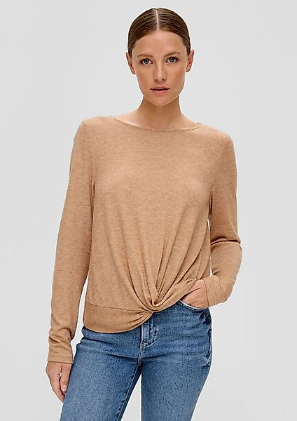 s.Oliver Langarmshirt Longsleeve mit Wickeldetail Knoten günstig online kaufen