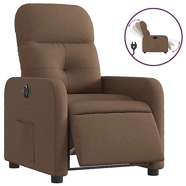 vidaXL Relaxsessel Elektrisch Braun Stoff 3206781 günstig online kaufen