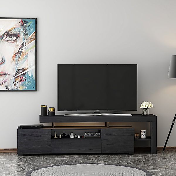 moebel17 Lowboard TV Lowboard Schwarz mit günstig online kaufen
