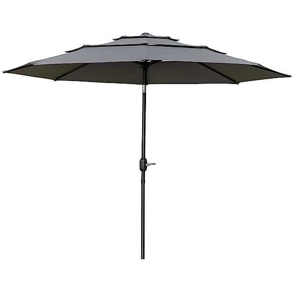 Outsunny Sonnenschirm für den Garten, runder neigbarer Sonnenschirm Ø 2,85 günstig online kaufen