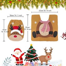 Coonoor WC-Deckelbezug 2 StückeToilettensitzbezug Weihnachten Teppich günstig online kaufen