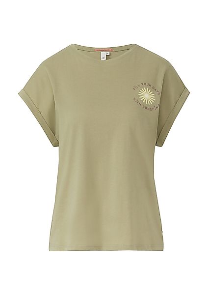 QS Kurzarmshirt T-Shirt Lockeres T- Shirt günstig online kaufen