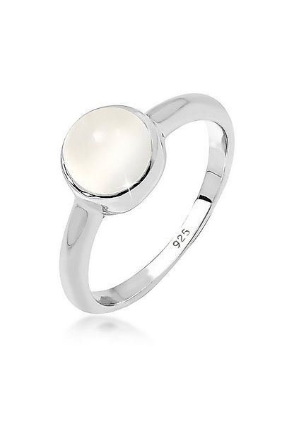 Elli Fingerring Solitär Edelstein Mondstein Pastell 925 Silber günstig online kaufen