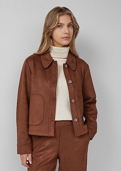 s.Oliver Funktionsjacke Indoor-Jacke Leichte Jacke in Veloursleder-Optik mi günstig online kaufen