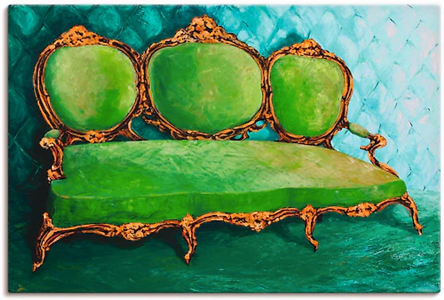 Artland Wandbild »Sofa grün« Innenarchitektur 1 Stk. tlg. als Leinwandbild, günstig online kaufen