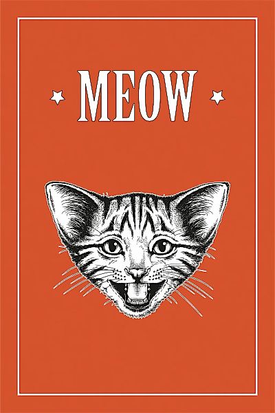 queence Leinwandbild "Katze MEOW" Katze  Katzen  Katzenbilder  Kunst  Moder günstig online kaufen
