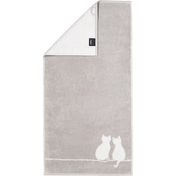 Cawö Handtücher CUTE CATS EDITION You & Me 6263 - Farbe: platin/weiß - 76 - günstig online kaufen