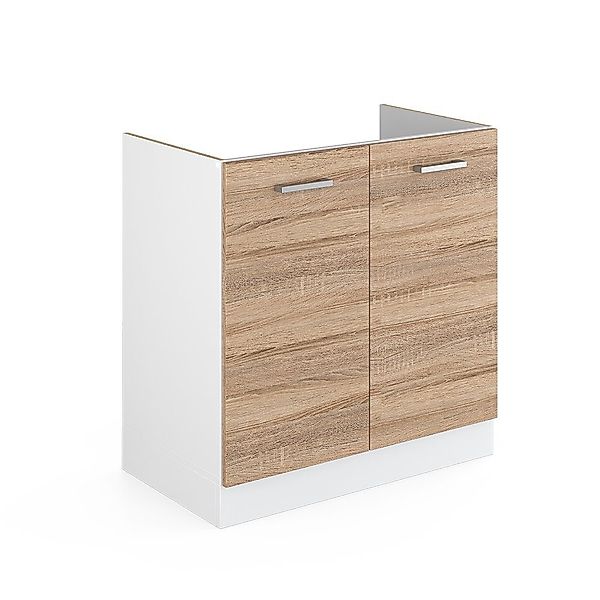 Vicco Schranksystem R-Line, Sonoma/Weiß, 80 cm günstig online kaufen