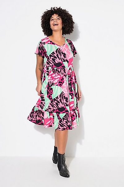 Angel of Style Jerseykleid Kleid A-Linie leuchtender Animal-Patchprint günstig online kaufen