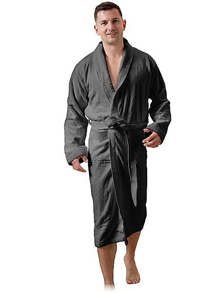 SIEGENTHAL Herrenbademantel Bademantel Herren Schalkragen Knielang, Schalkr günstig online kaufen