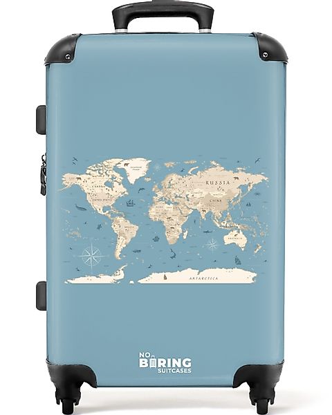 NoBoringSuitcases.com© Hartschalen-Trolley Weltkarte - Ozean - günstig online kaufen