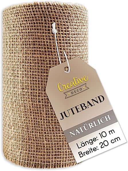Creative Deco Bastelnaturmaterial Juteband Jute Tischläufer günstig online kaufen