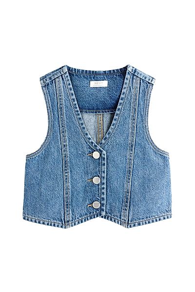 Next Jeansweste Denim-Weste aus 100 % Baumwolle günstig online kaufen