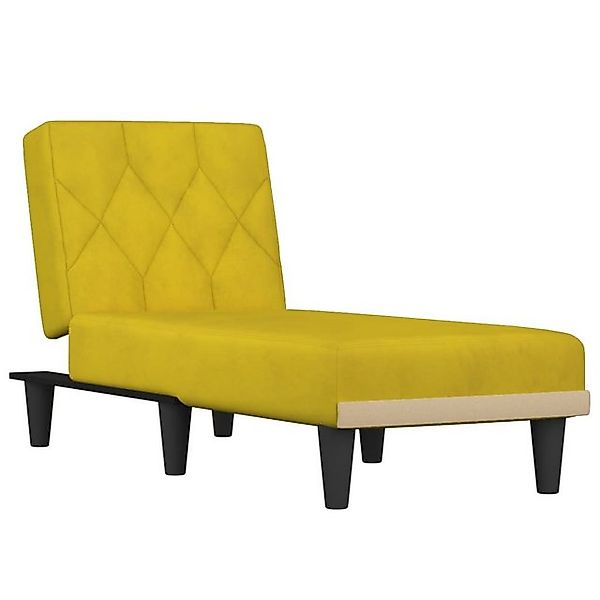 vidaXL Chaiselongue, Chaiselongue Gelb Samt günstig online kaufen