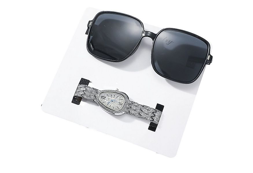 Luckice Sonnenbrille Elegante Damen-Quarzuhr mit modischer Sonnenbrille (Ge günstig online kaufen