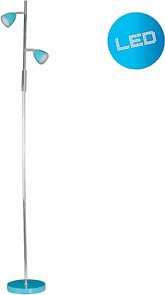 näve LED Stehlampe »Aaron«, 2 flammig, 2flg., h: 145cm, Schirme und Fuß in günstig online kaufen