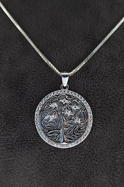 NAHLE Kette mit Anhänger Silberkette Lebensbaum Baum des Lebens Damen Kette günstig online kaufen