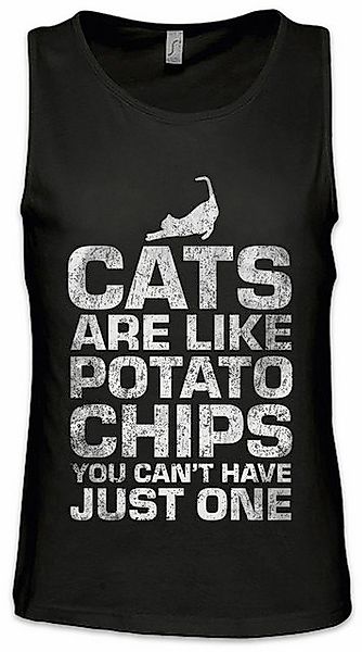 Urban Backwoods Tanktop Cats Are Like Potato Chips Ärmelloses T-Shirt You C günstig online kaufen