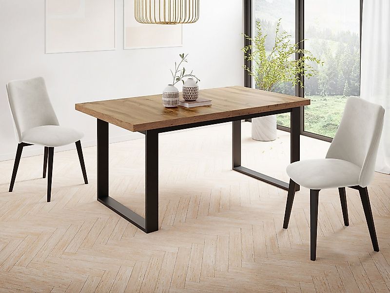 WFL GROUP Esstisch Valentino (erhältlich in 3 Größen – 140/160/160 cm auszi günstig online kaufen