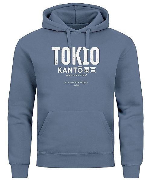 Neverless Hoodie Hoodie Herren Frontprint Tokyo günstig online kaufen