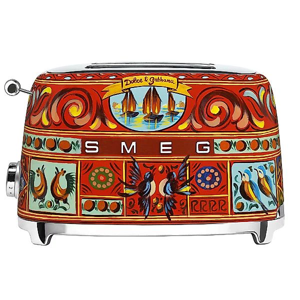 Smeg - Limited Edition D&G TSF01 2-Scheiben Toaster - rot/bunt/lackiert/LxB günstig online kaufen