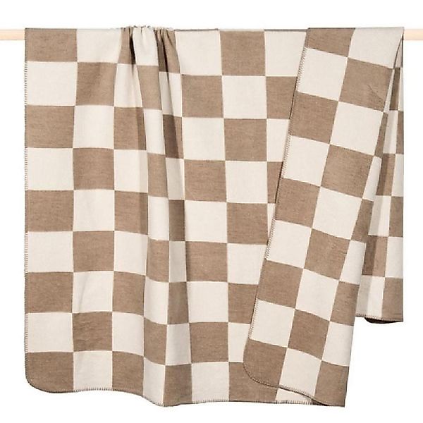 Wohndecke Decke Chess Karomuster Sand Taupe günstig online kaufen