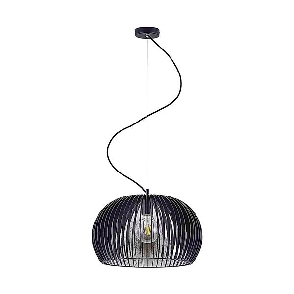 Lindby Pendelleuchte Jusra 9624144 Modern in Schwarz aus Metall 1-flammig E günstig online kaufen