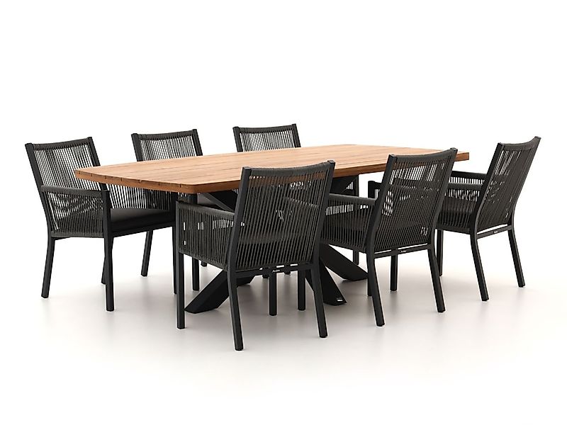 Manifesto Rivola/Induno Dänisch oval 220 cm Gartenmöbel-Set 7-teilig günstig online kaufen