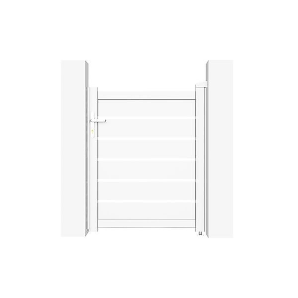 Casanoov Gartentür Aus Aluminium Vogel 100x120cm Weiß günstig online kaufen
