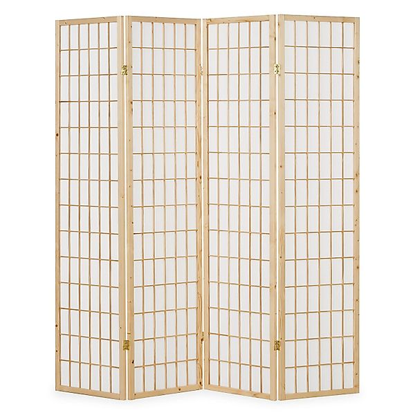 Homestyle4u Paravent Raumteiler Trennwand Shoji Natur günstig online kaufen