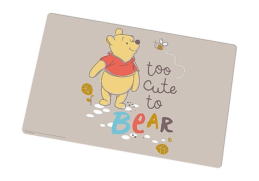 Geda Labels GmbH Platzset Winnie Pooh too Cute to Bear 1er, (1-St), Beige, günstig online kaufen