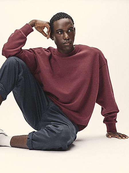 Sweatshirt Oversized Aus Bio-baumwolle günstig online kaufen