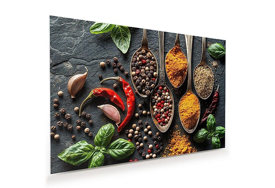Primedeco Glasbild Wandbild Küchengewürze mit Aufhängung, Gewürze & Früchte günstig online kaufen