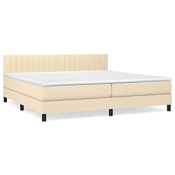 vidaXL Boxspringbett mit Matratze Creme 200x200 cm Stoff1395692 günstig online kaufen