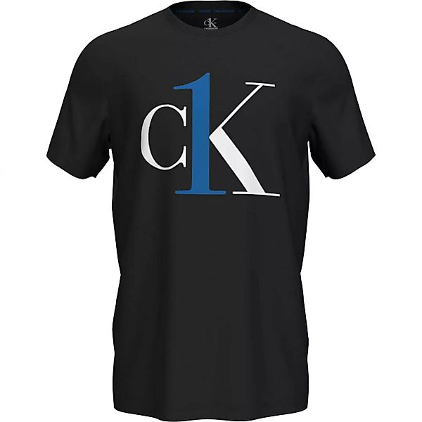 Calvin Klein Underwear Crew T-shirt M Black W / Kettle Blue Logo günstig online kaufen