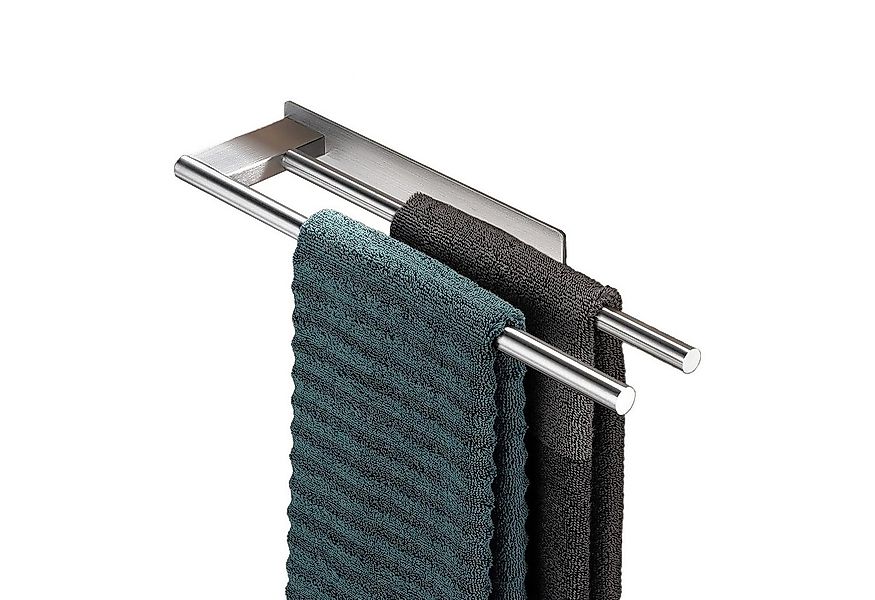 Coonoor Handtuchhalter Edelstahl Handtuchhalter Selbstklebend Doppelstange günstig online kaufen