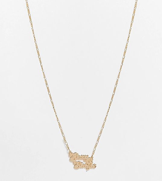 ASOS DESIGN Curve – Goldfarbene Halskette mit „Se*y & Single“-Anhänger günstig online kaufen