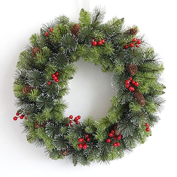 Kunstkranz LED Weihnachtskranz mit Kugel,30CM Christmas günstig online kaufen