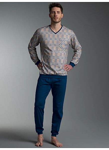 Trigema Schlafanzug "TRIGEMA Pyjama mit Allover Karo Muster" 1 günstig online kaufen