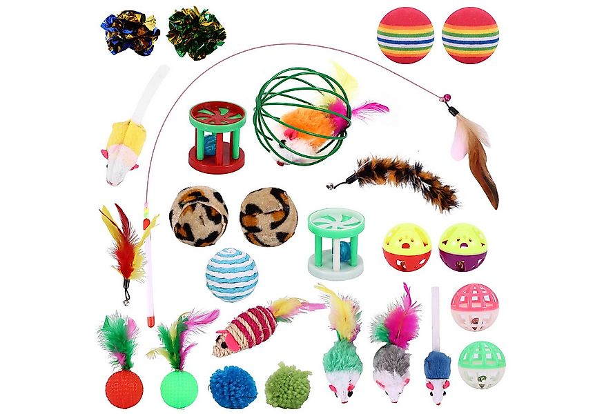 BlingBin Tier-Intelligenzspielzeug 26 Stück Katzenspielzeug Set, Gefiederte günstig online kaufen